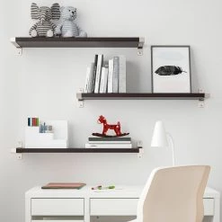 IKEA BERGSHULT / GRANHULT Wall Shelf Combination Brownblack/nickel Plated 31 1/2x7 7/8 " -Ikea Wall shelves Sales Shop bergshult granhult wall shelf combination brown black nickel plated 0851384 pe722424 s5