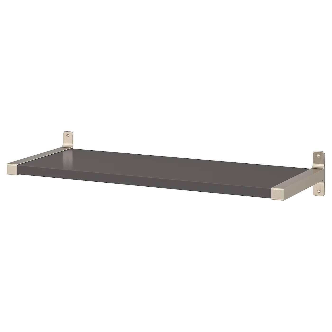 IKEA BERGSHULT / GRANHULT Wall Shelf Dark Gray/nickel Plated 31 1/2x11 3/4 "