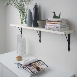 IKEA BERGSHULT / KROKSHULT Wall Shelf White/anthracite 47 1/4x7 7/8 " -Ikea Wall shelves Sales Shop bergshult krokshult wall shelf white anthracite 1092467 pe862863 s5