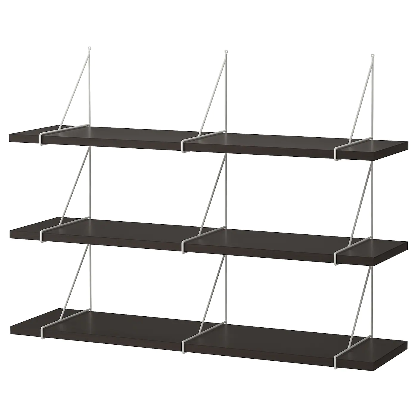 IKEA BERGSHULT / PERSHULT Wall Shelf Combination Brownblack/white 47 1/4x11 3/4 " -Ikea Wall shelves Sales Shop bergshult pershult wall shelf combination brown black white 0717045 pe731108 s5 2