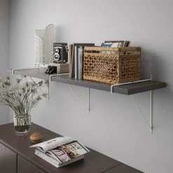 IKEA BERGSHULT / PERSHULT Wall Shelf Dark Gray/white 47 1/4x11 3/4 " -Ikea Wall shelves Sales Shop bergshult pershult wall shelf dark gray white 1092541 pe862899 s5