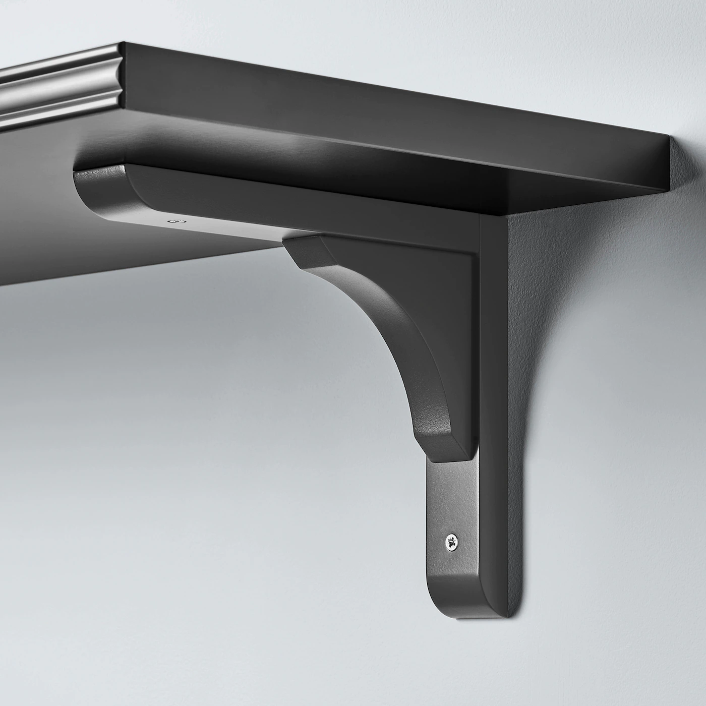 IKEA BERGSHULT / RAMSHULT Wall Shelf Dark Gray 47 1/4x11 3/4 " 6 IKEA BERGSHULT / RAMSHULT Wall Shelf Dark Gray 47 1/4x11 3/4 " - Image 4