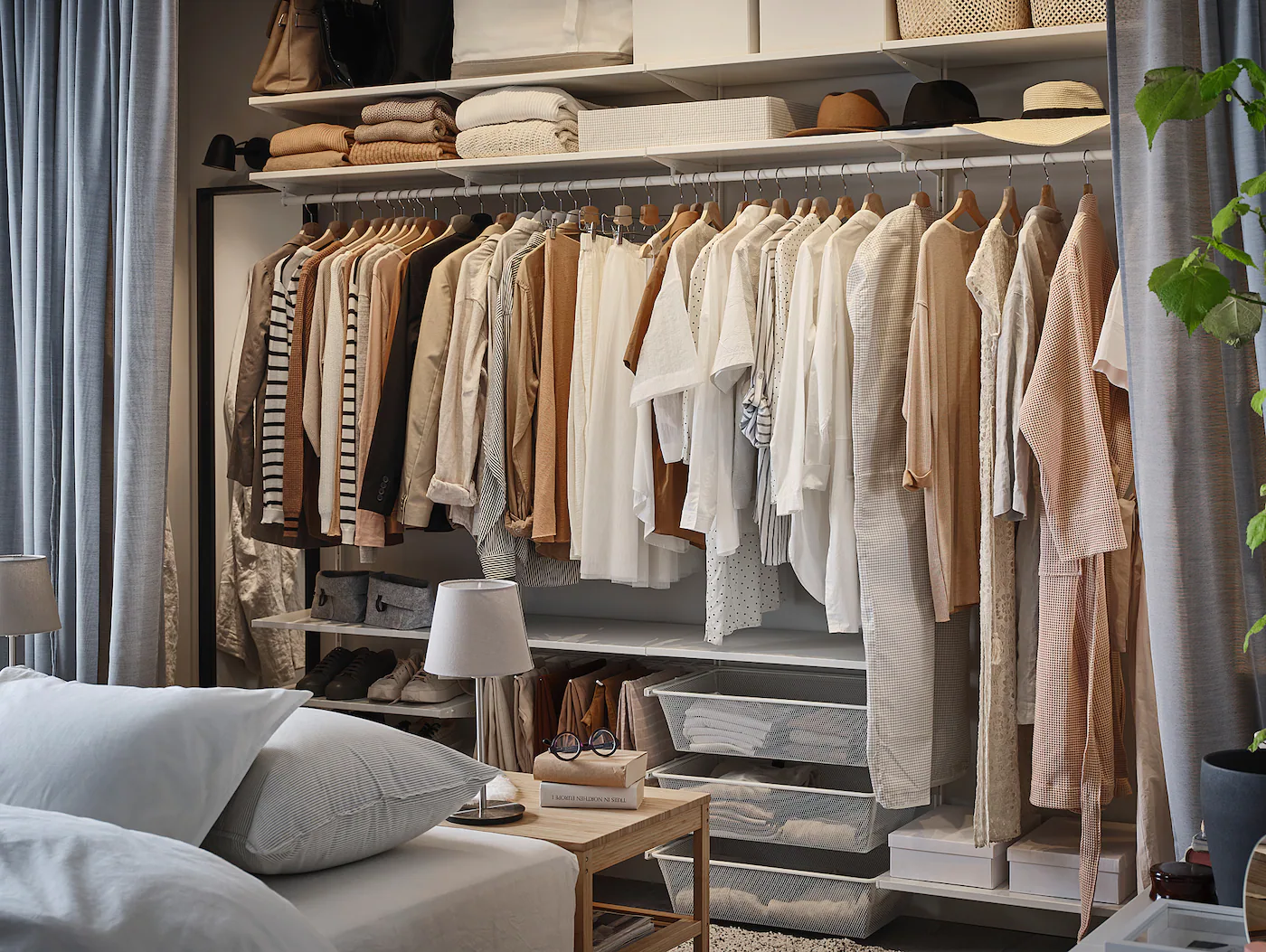 IKEA BOAXEL Wardrobe Combination White 98 1/4x15 3/4x79 "