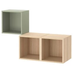 IKEA EKET Wallmounted Cabinet Combination Light Gray/white 41 3/8x13 3/4x27 1/2 " -Ikea Wall shelves Sales Shop eket wall mounted cabinet combination light green white stained oak effect 1016147 pe830238 s5 3
