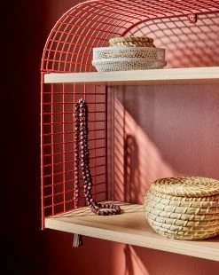 IKEA SVENSHULT Wall Shelf With Storage Brownred/white Stained Oak Effect 16 1/8x7 7/8 " -Ikea Wall shelves Sales Shop svenshult wall shelf with storage brown red white stained oak effect 0969416 ph158164 s5